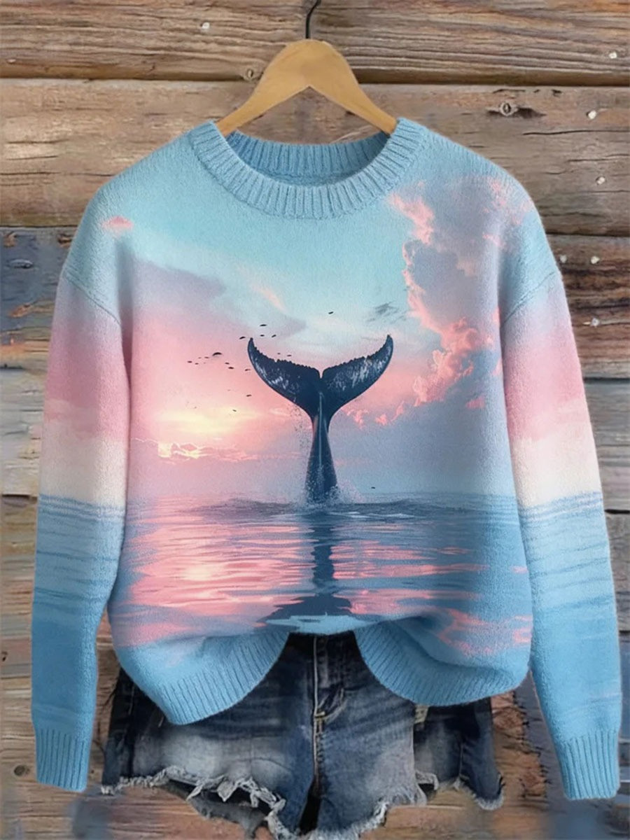 Ocean Animal Sweater Aesthetic Coastal Apparel Ocean Gifts - Flickden