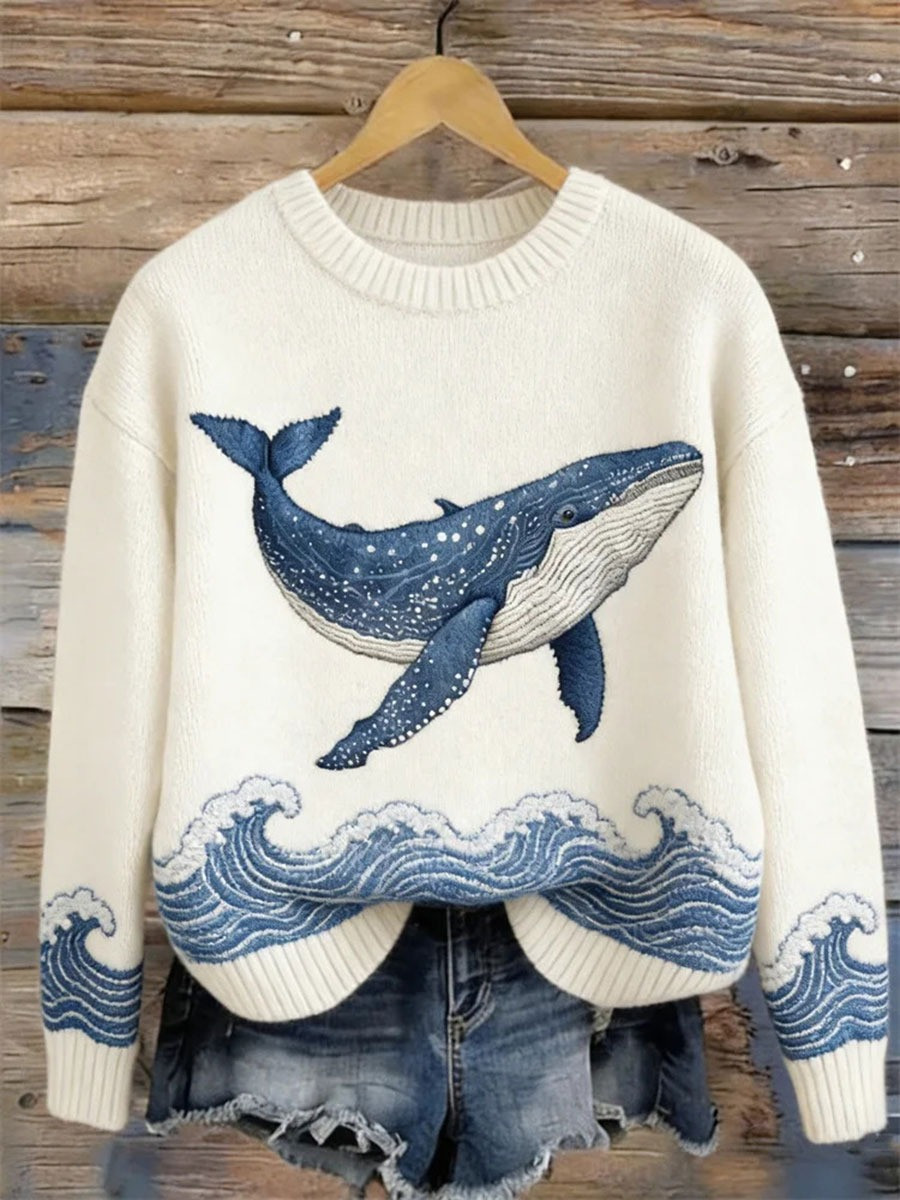 Ocean Animal Sweater Ocean Life Summer Beach Apparel Gift For Mom - Flickden