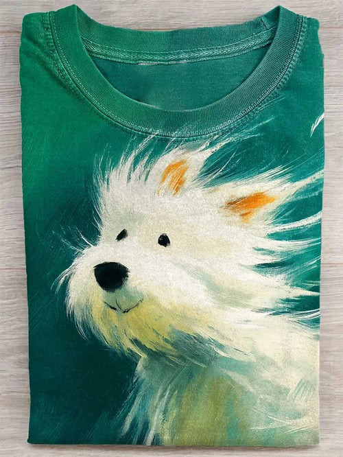 Westie Puppy Art T-Shirt Animal Lovers Shirt Gifts Good Gifts For Dog Owners - Flickden