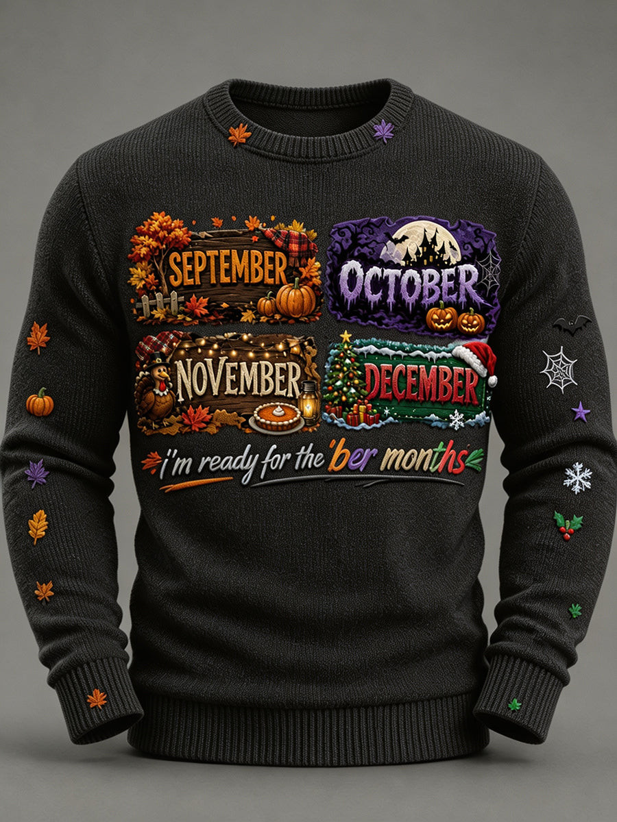 Vintage I'm Ready For The Ber Months Sweater Cozy Season Outfit Gift For Grandpa - Flickden