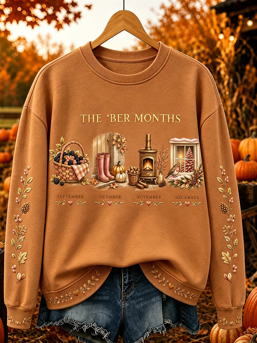 Vintage I'm Ready For The Ber Months Sweatshirt Fall Season Outfit Gifts For Mom - Flickden