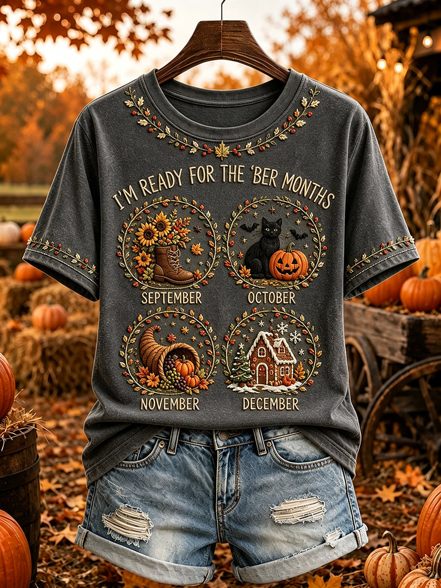 Vintage I'm Ready For The Ber Months T-Shirt Cozy Season Tee Gifts For Girlfriend - Flickden