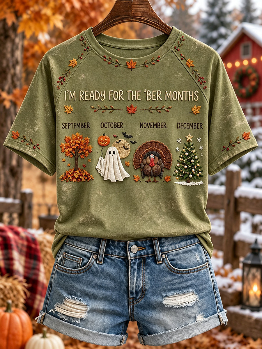 Vintage I'm Ready For The Ber Months T-Shirt Cozy Weather Shirt Gifts For Girlfriend - Flickden