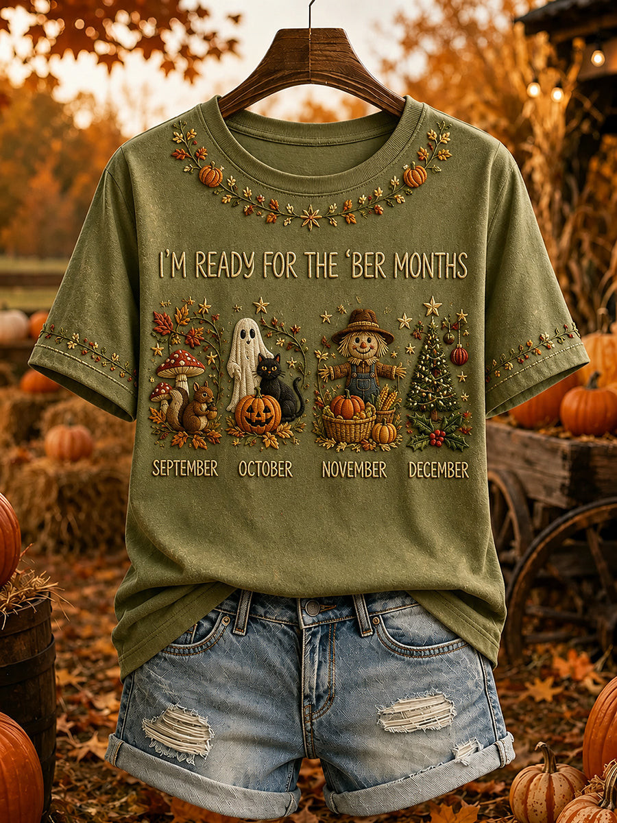 Vintage I'm Ready For The Ber Months T-Shirt Cozy Weather Tee Gifts For Grandma - Flickden
