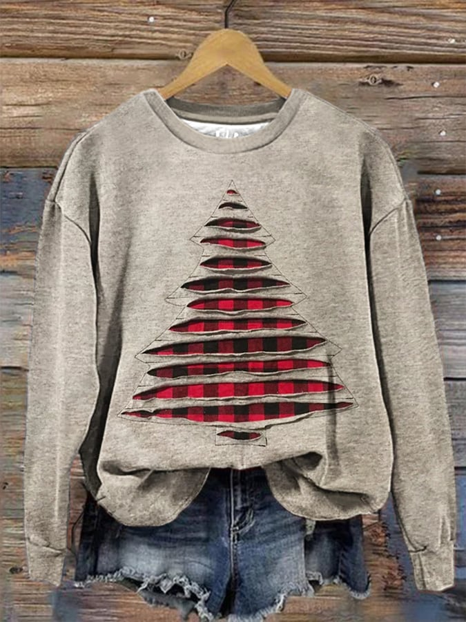 Art Christmas Tree Sweatshirt Matching Christmas Outfits Xmas Gifts For College Roommates - Flickden