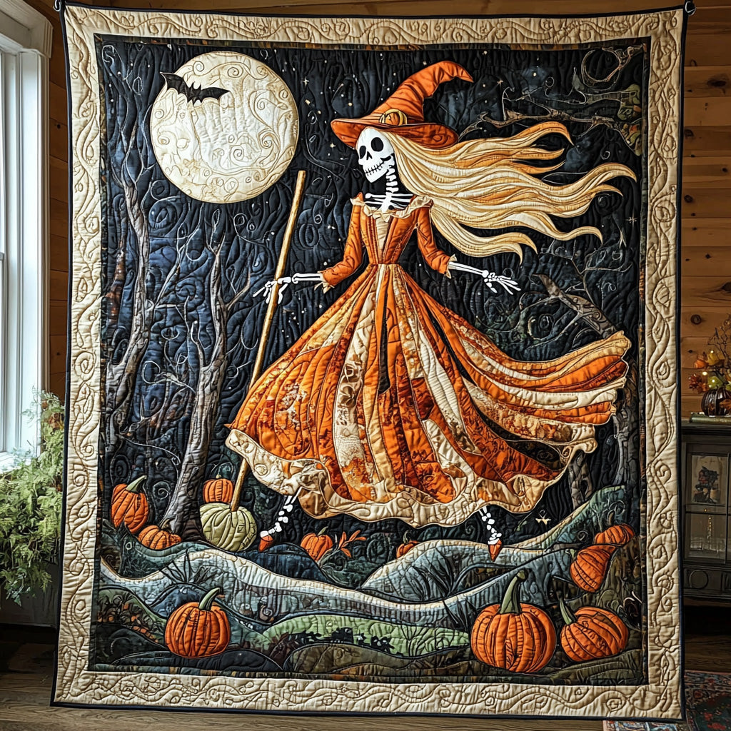 Autumn Enchant Quilted Blanket Home Good Halloween Decoration - Flickden