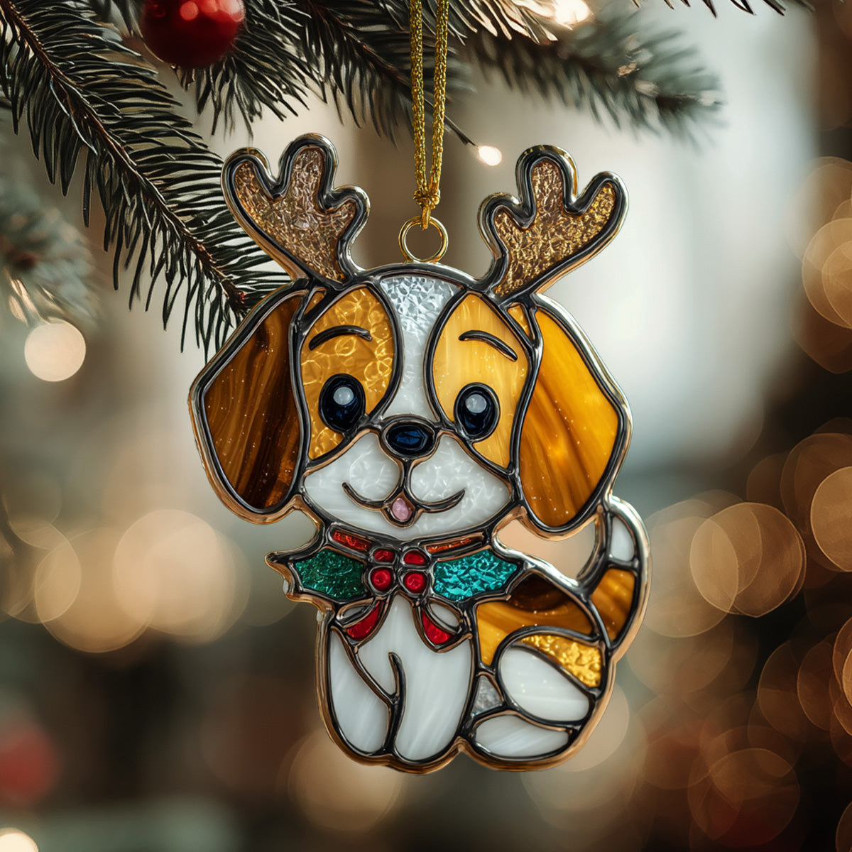 Beagle Glow Ornament Christmas Tree Decoration Gift For Holiday - Flickden