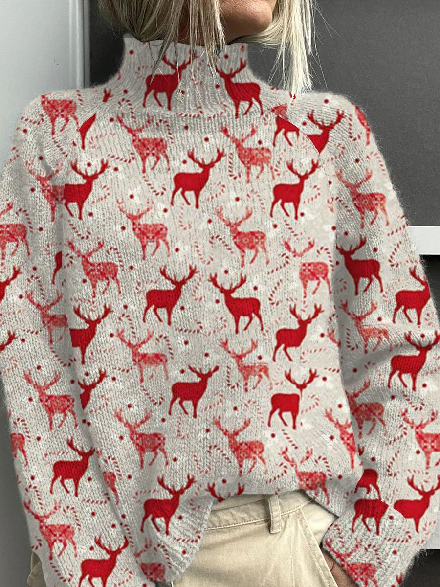 Christmas Elk Sweater Christmas Clothing Special Xmas Presents For Aunt - Flickden