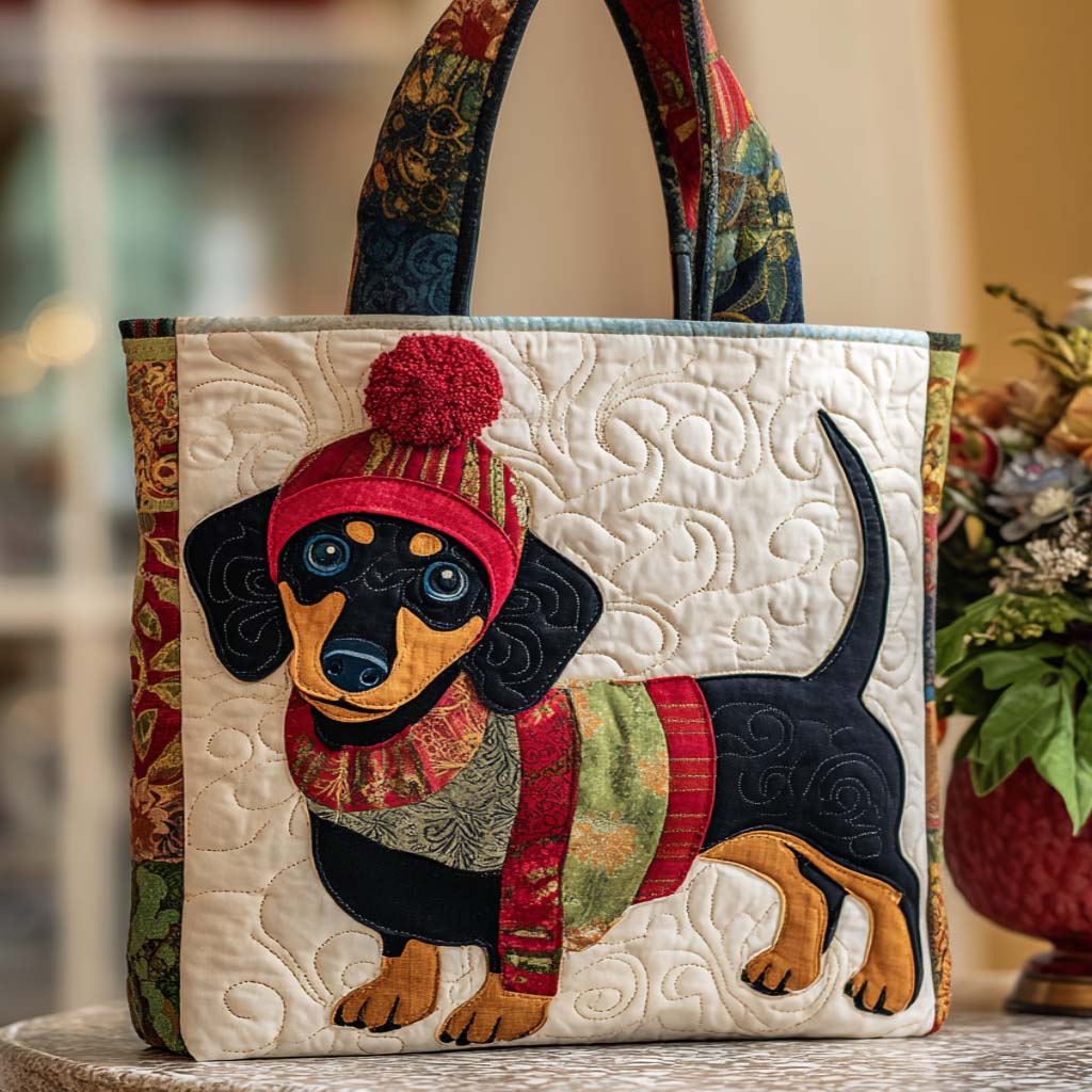 Christmas Merch Puppy Charm Tote Bag Christmas Handbag Gifts For Women - Flickden
