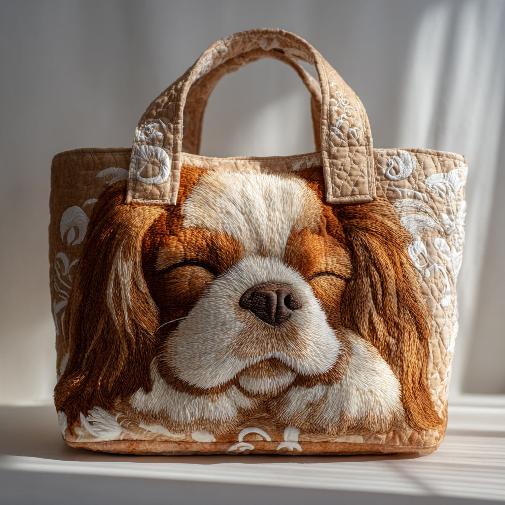 Christmas Merch Sleepy King Charles Tote Bag Funny Ugly Christmas Presents - Flickden