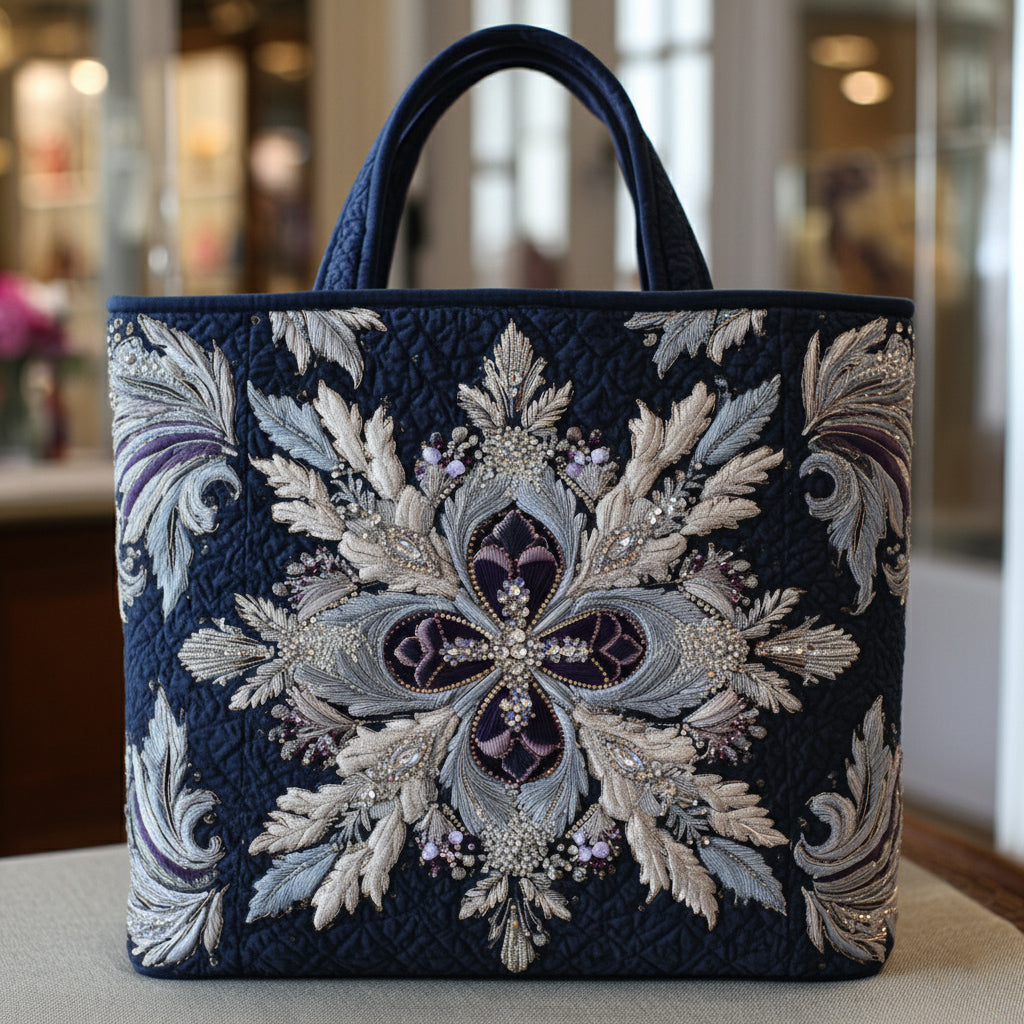 Christmas Merch Twilight Snowflake Pattern Tote Bag Funny Ugly Christmas Presents - Flickden
