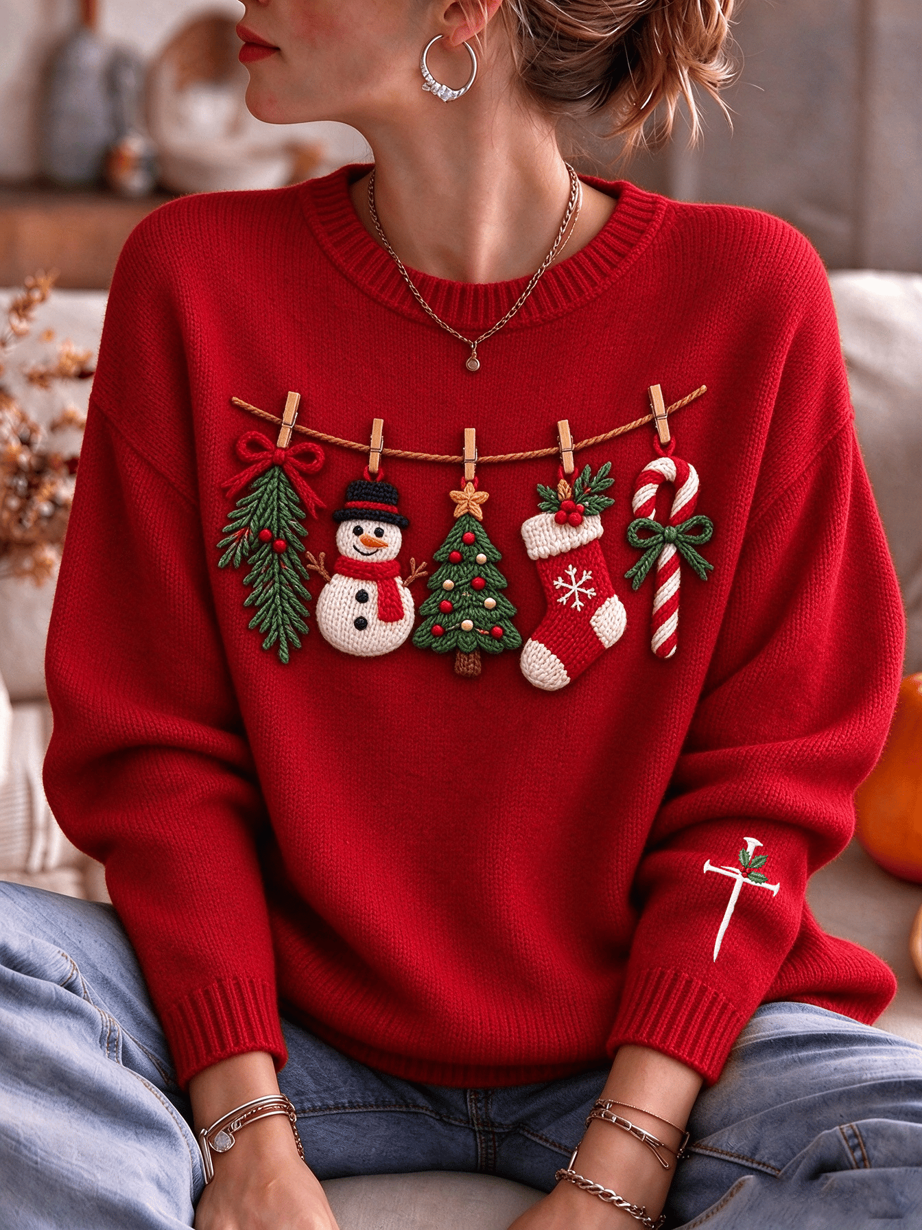 Christmas Sweatshirt Xmas Outfit Holiday Presents For Cousins And Childhood Friends - Flickden