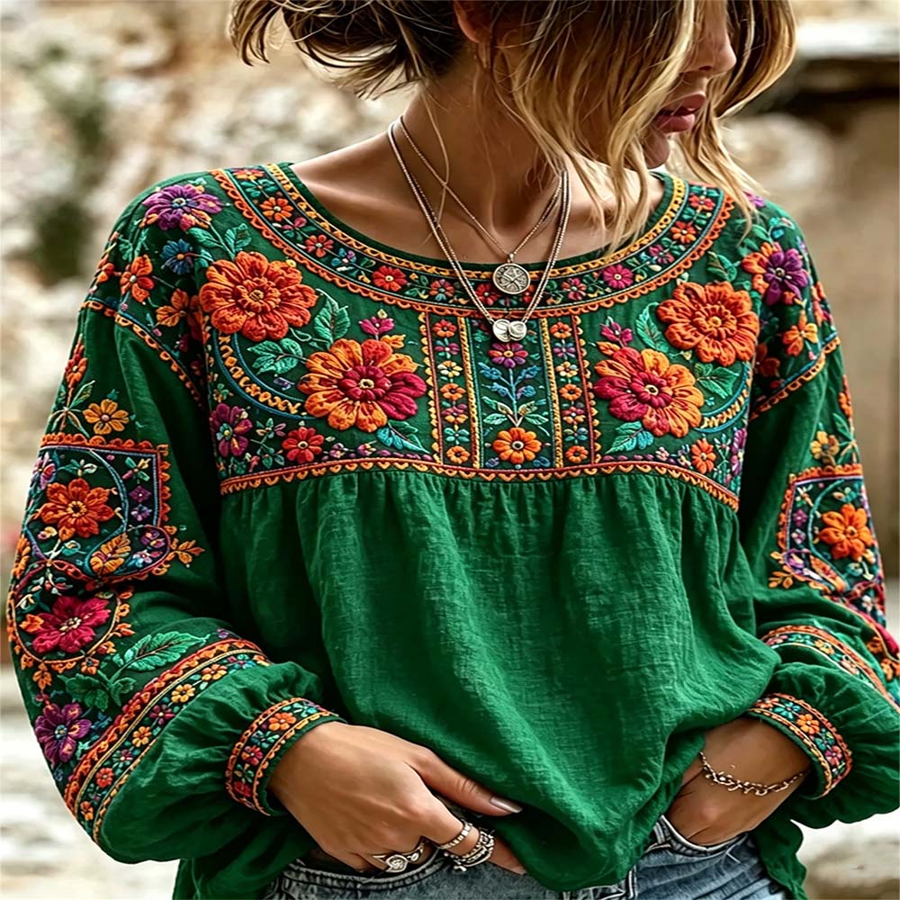 Day Of The Dead Merch Orange Floral Long Sleeve Shirt Dia De Los Muertos Clothes Gift For Wife - Flickden