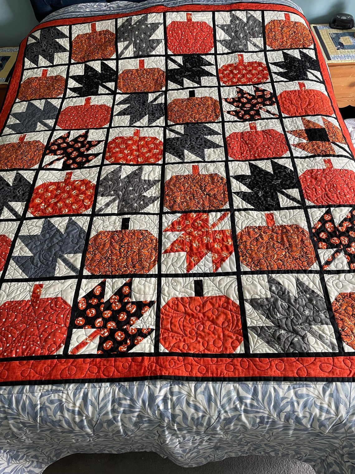 Ghoulish Delight Quilted Blanket Fall Home Decor Gift For Mothers - Flickden