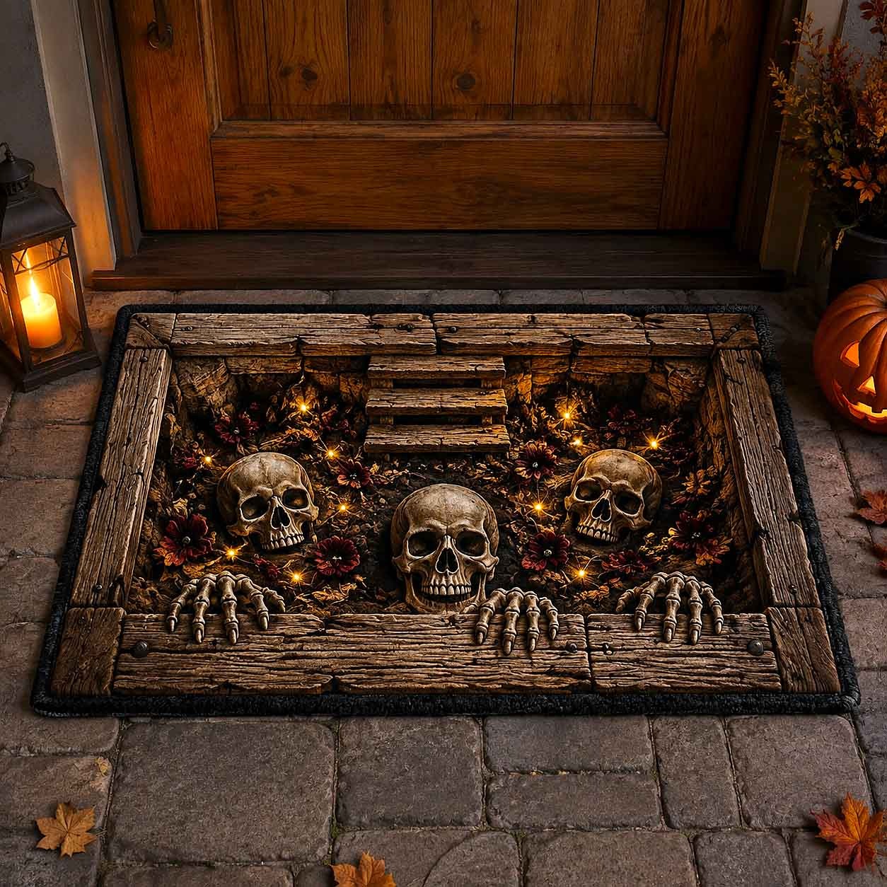 Haunted Bones Doormat Decorating Your Home For Halloween Best Halloween Gifts - Flickden