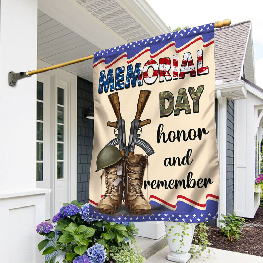 Memorial Day Honor And Remember Flag Patriotic House Yard Decor Military Retirement Present - Flickden
