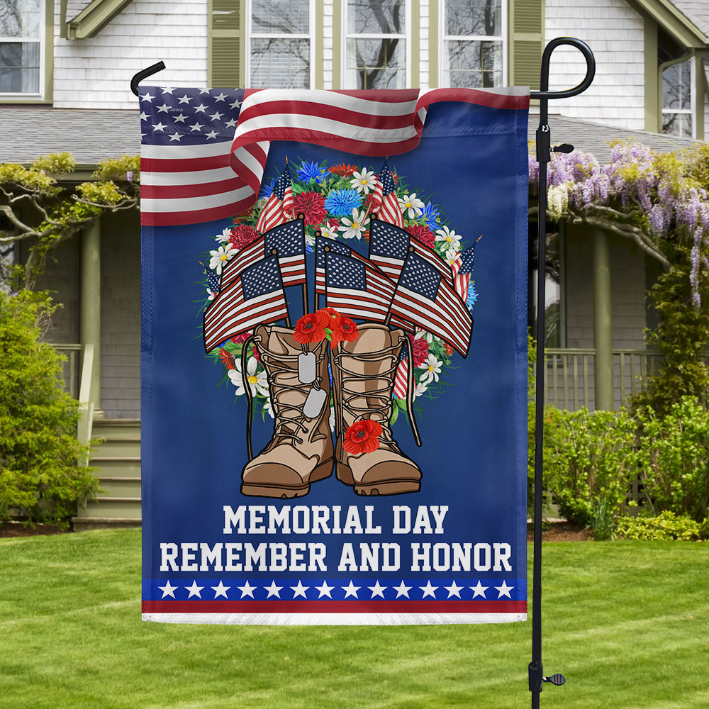 Memorial Day Remember And Honor Flag Holiday Decor Patriotic Military Spouse Gift - Flickden