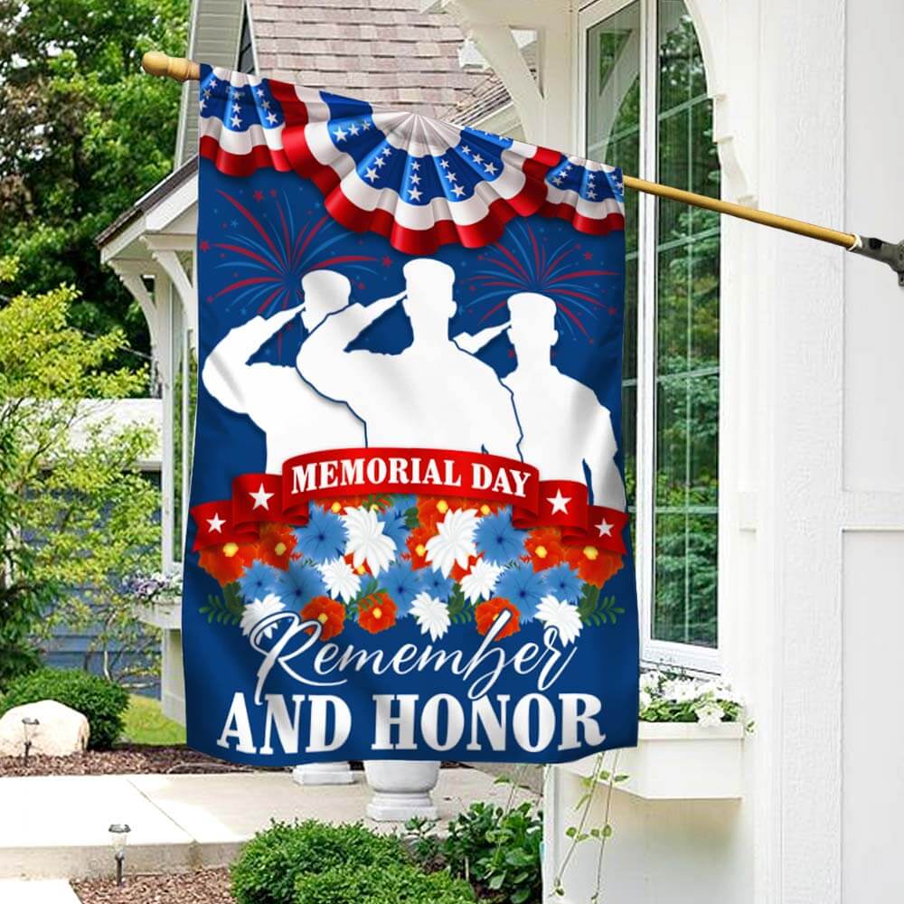 Memorial Day Remember And Honor Flag US Soldier Outdoor Decor Proud Daughter Son Present - Flickden