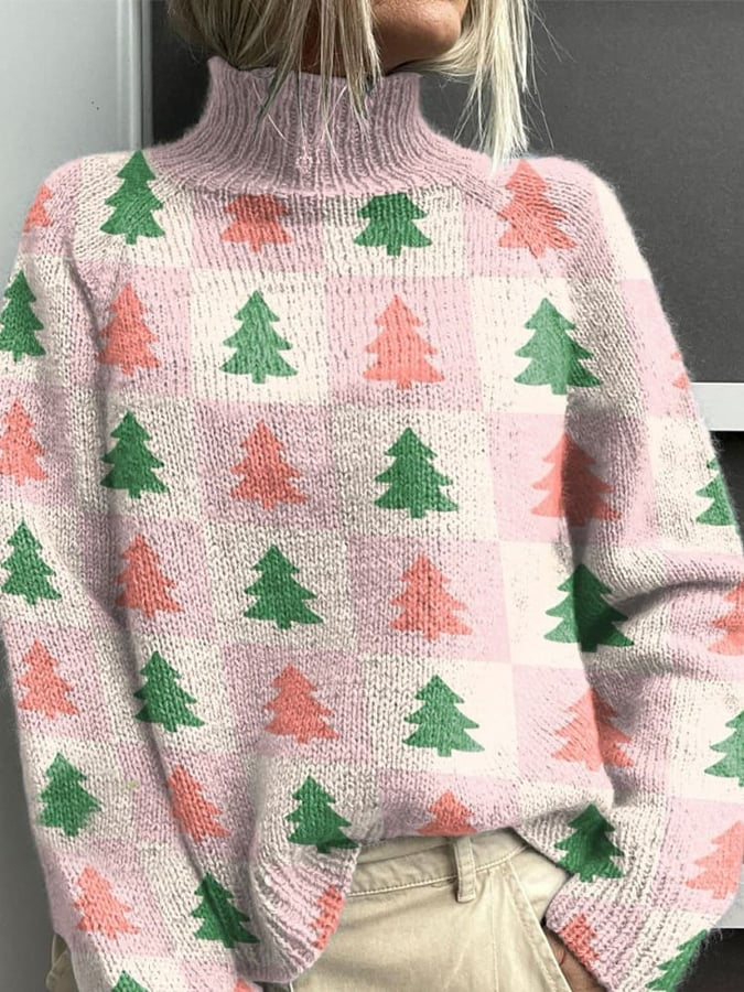 Merry Christmas Pink Sweater Outfit Christmas Xmas Gift Ideas For Vintage Clothing Fans - Flickden