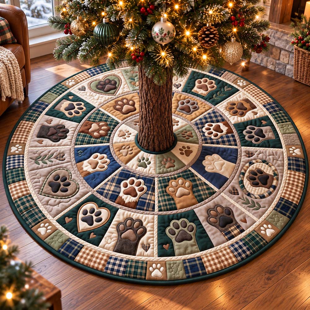 Santa Buddy Quilted Christmas Tree Skirt Thoughtful Holiday Gifts For Decorating Enthusiasts - Flickden
