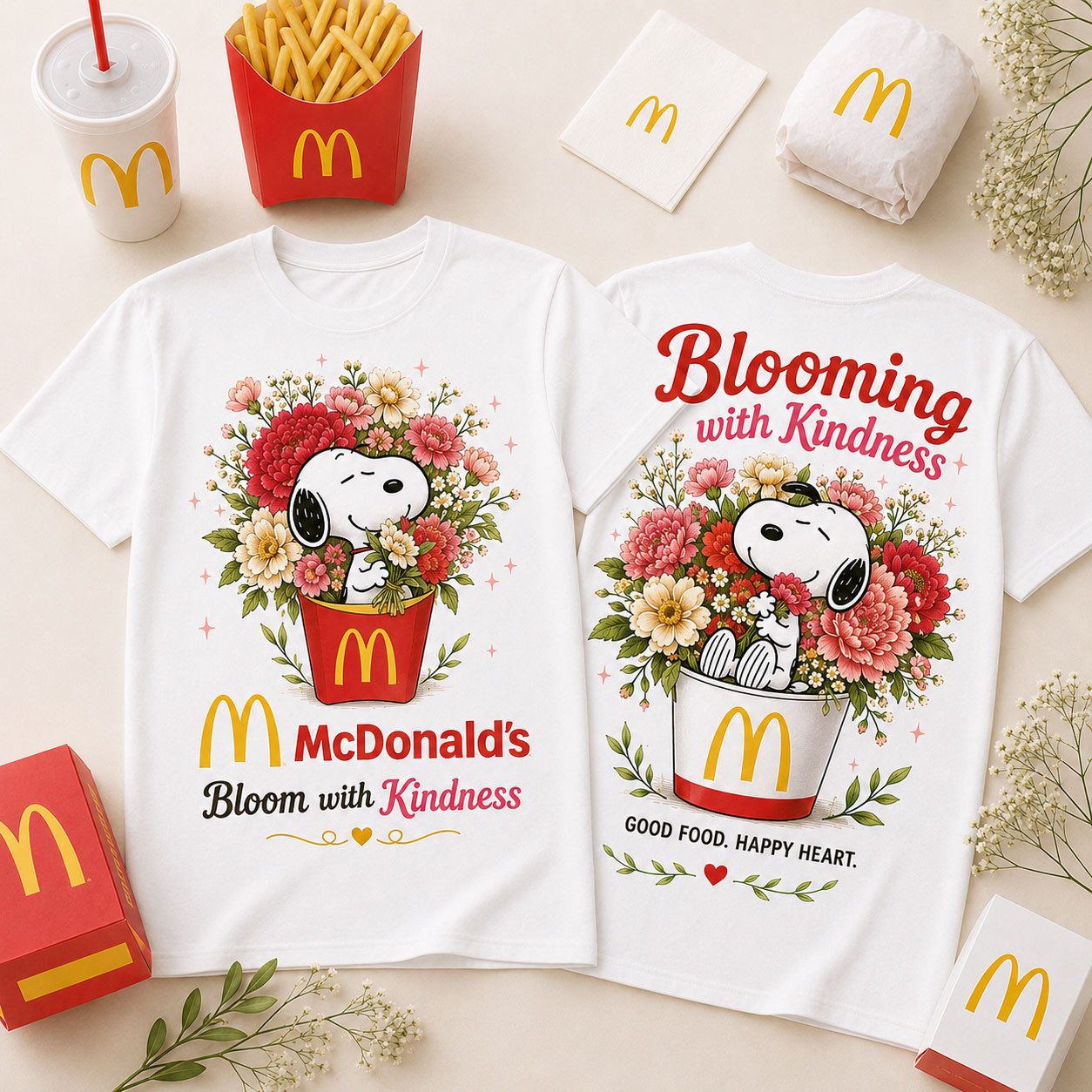 Snoopy Merch McDonald's Snoopy T-Shirt Snoopy Apparel Gifts For Son - Flickden