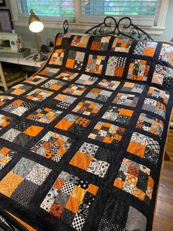 Spooky Ghost Quilted Blanket Autumn Holiday Decor Gift For Husband - Flickden