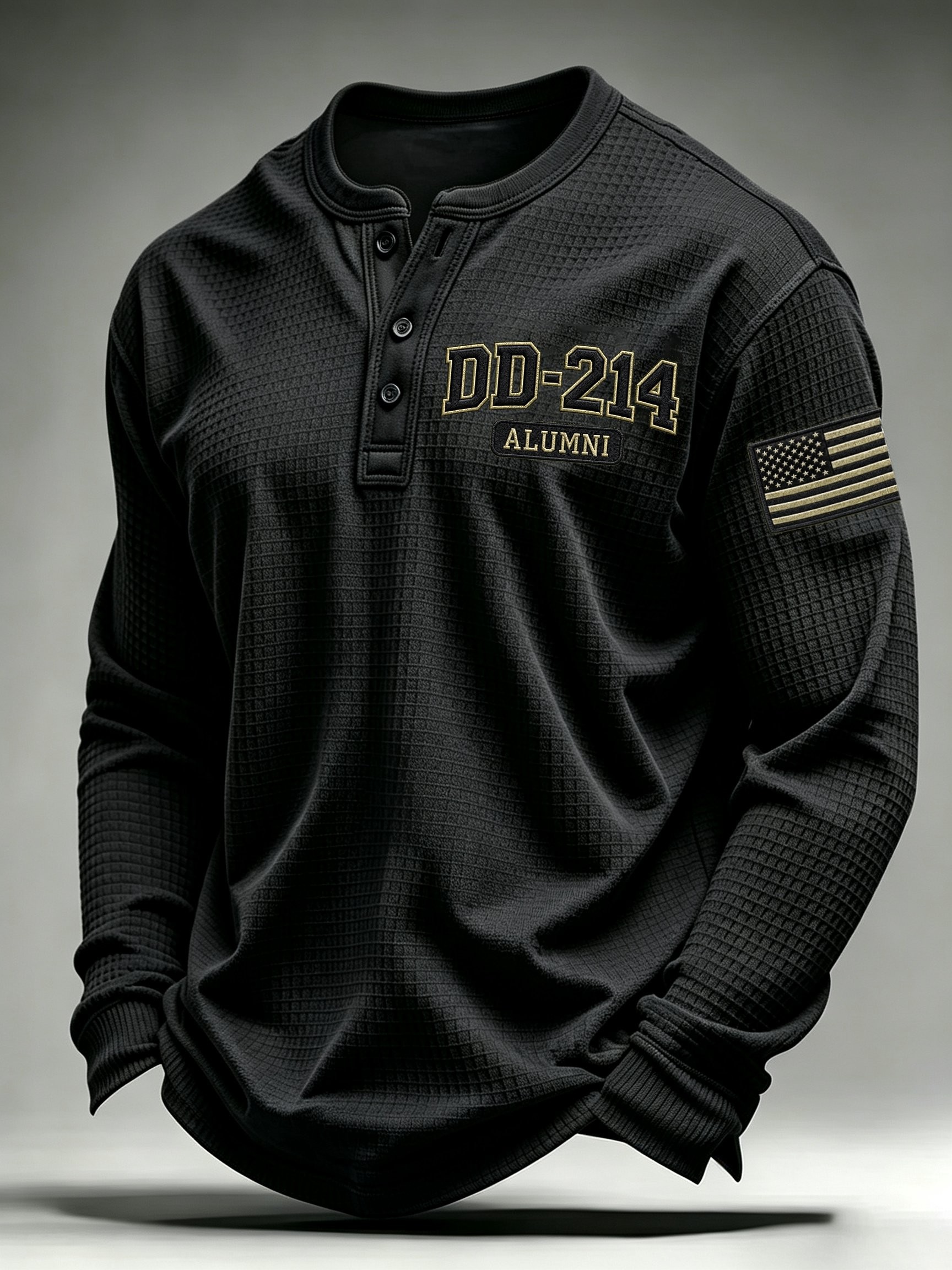 Veteran Day Merch DD 214 Alumni Button Long Sleeve Shirt Casual Veteran Apparel Gift For Dad - Flickden