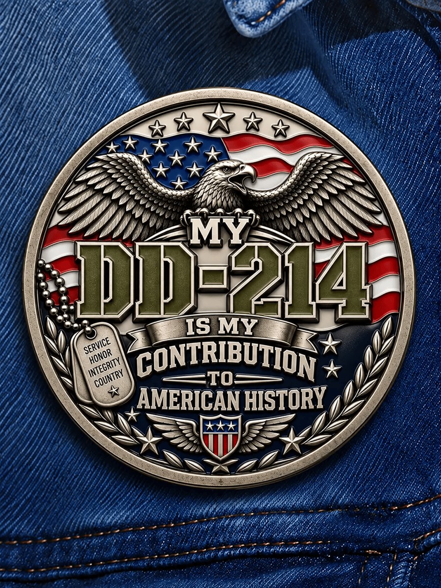 Veteran Day Merch DD 214 American History Pin Vintage Army Veteran Gift For Dad - Flickden