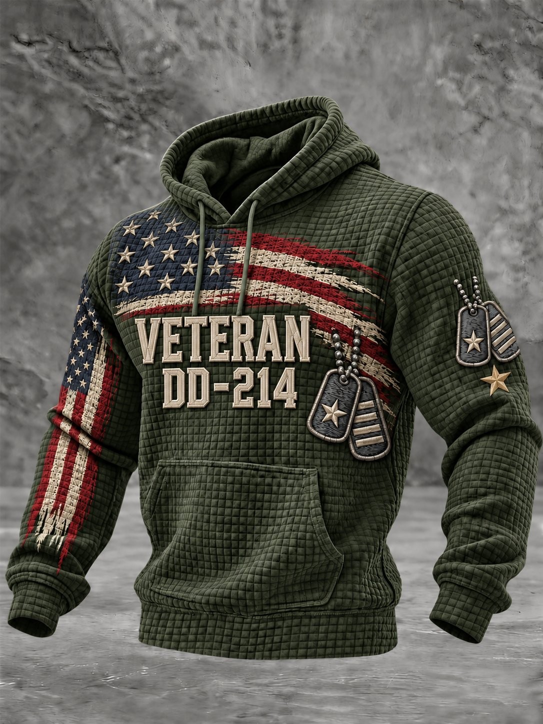 Veteran Day Merch DD 214 Dog Tag Hoodie Casual Veteran Owned Clothing Gift For Men - Flickden