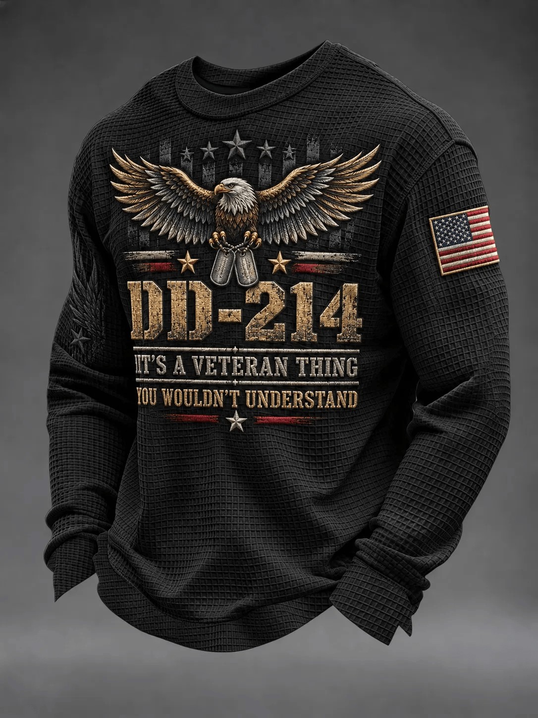 Veteran Day Merch DD 214 Eagle Thing Long Sleeve Shirt Army Veteran Apparel Gift For Dad - Flickden