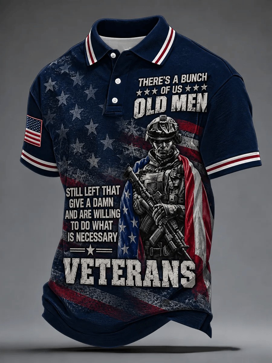 Veteran Day Merch Soldier Old Men Polo Shirt Casual Veteran Owned Clothes Gift For Grandpa - Flickden
