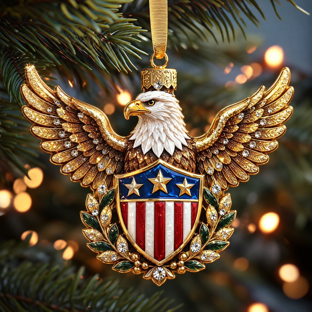 Veteran Honor Christmas Ornament Holiday Hanging Ornaments Gift For Eagles Lover - Flickden