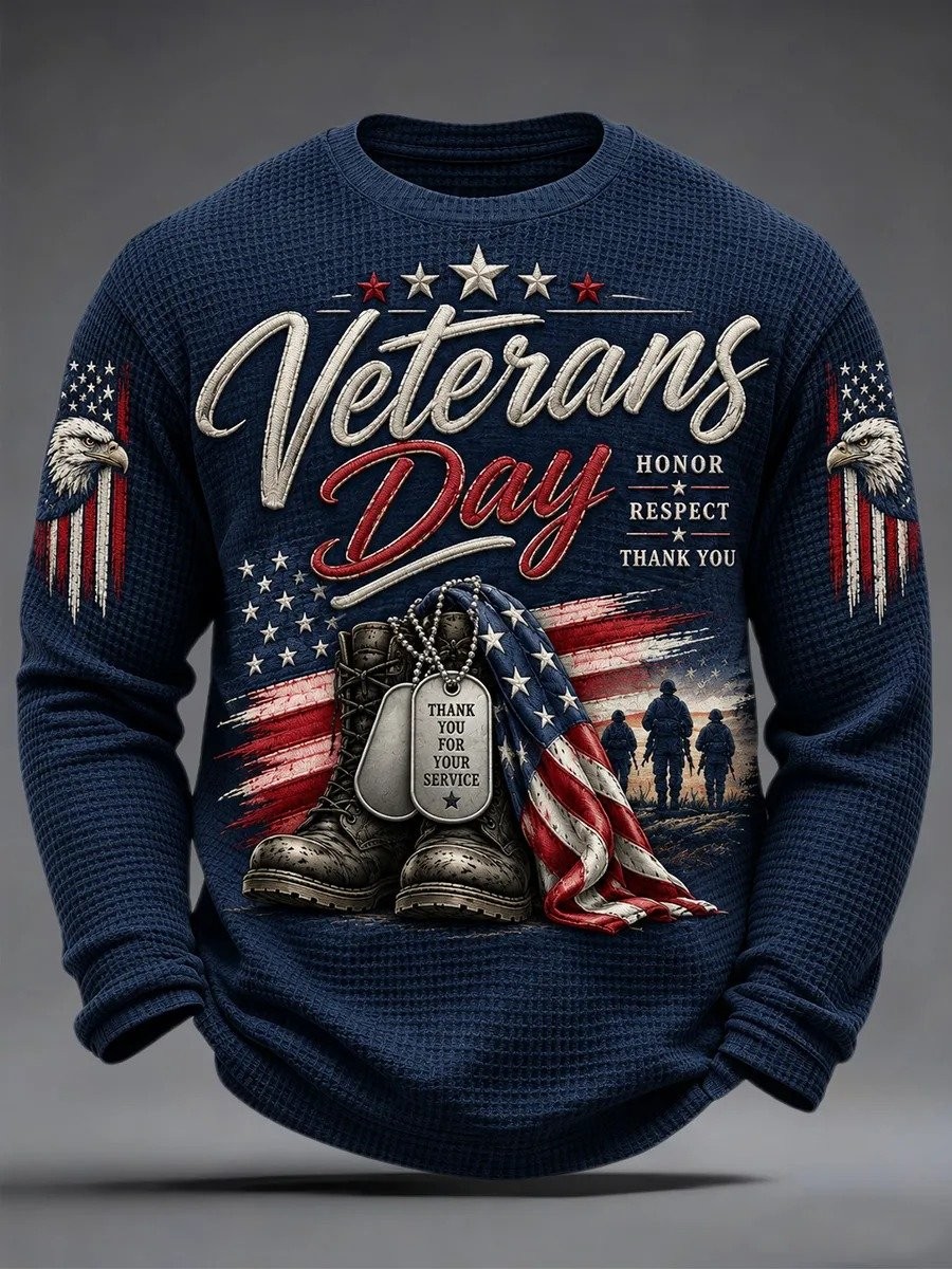 Veteran Pride Day Merch Boots Flag Long Sleeve Shirt Retro Army Veteran Clothes Gift For Dad - Flickden