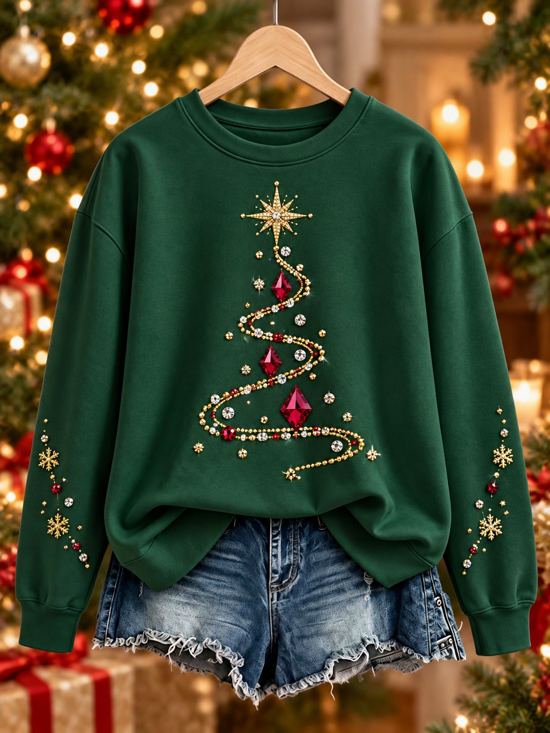 Xmas Sweatshirt Vintage Patriot Look Christmas Gifts For Military Moms And Wives - Flickden