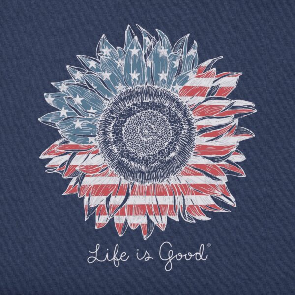 Women's American Sunflower Long Sleeve Crusher Tee - Image 2