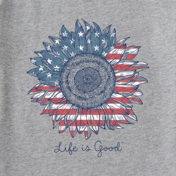 Women's American Sunflower Long Sleeve Crusher Tee - Image 4