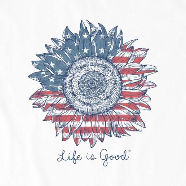 Women's American Sunflower Long Sleeve Crusher Tee - Image 6