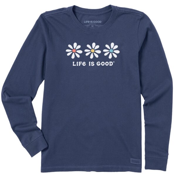 Women's 3 Daisies Long Sleeve Crusher Tee