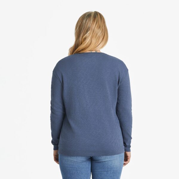 Women's 3 Genuine Tulips Relaxed Fit Long Sleeve Slub Tee - Image 3