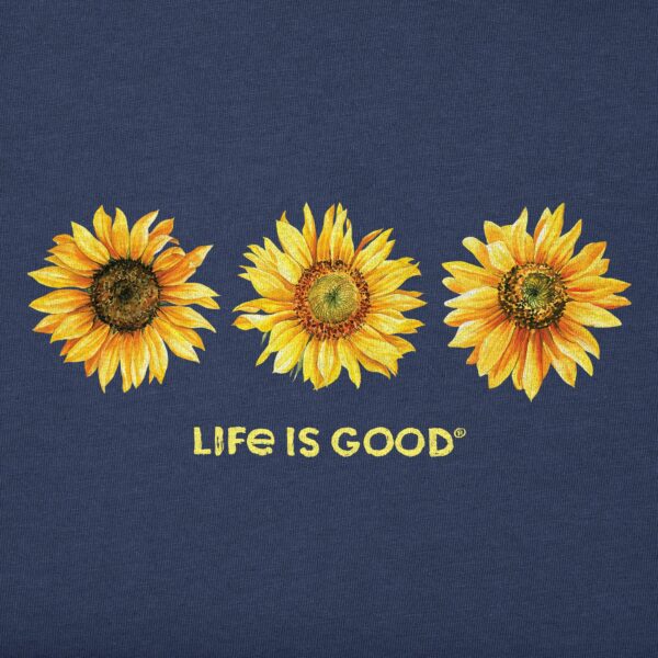 Women's 3 Sunflowers Long Sleeve Crusher Tee - Image 2