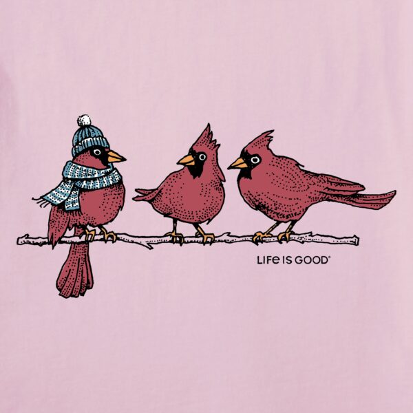 Women's 3 Warmly Dressed Cardinals Long Sleeve Crusher Tee - Image 2