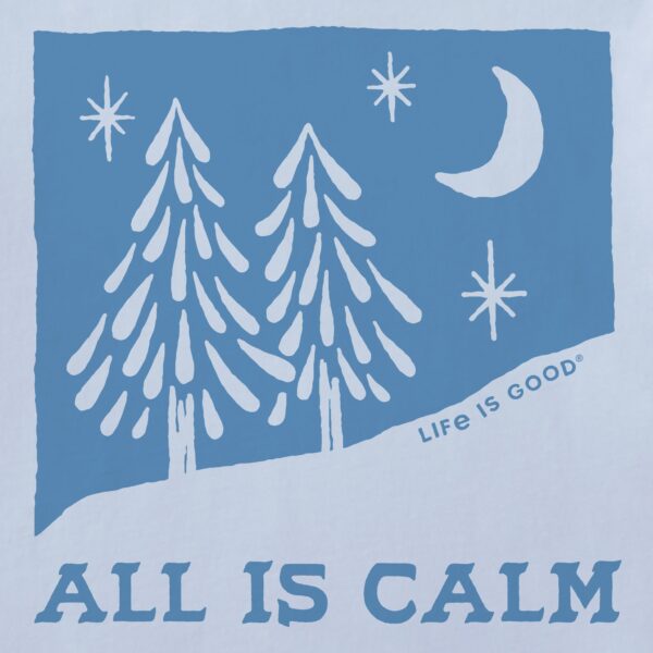 Women's All is Calm Snowy Pines Long Sleeve Crusher Tee - Image 2