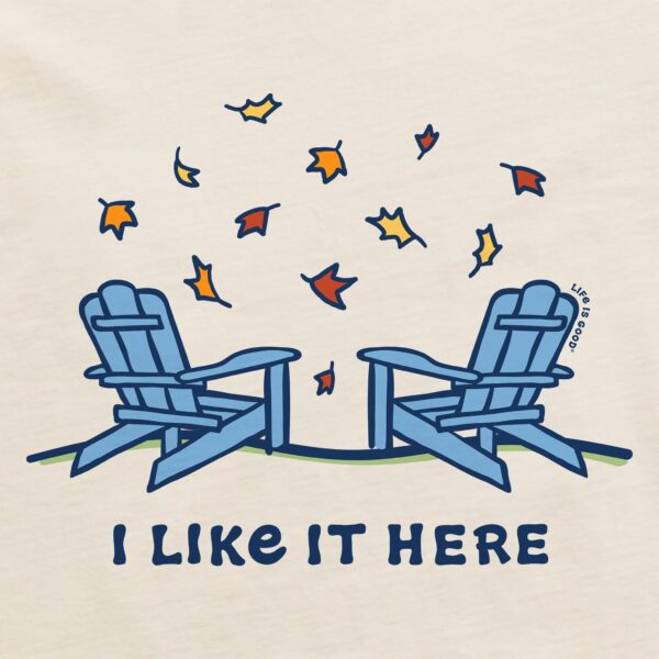 Women's Adirondacks I Like it Here Fall Long Sleeve Crusher Tee - Image 2