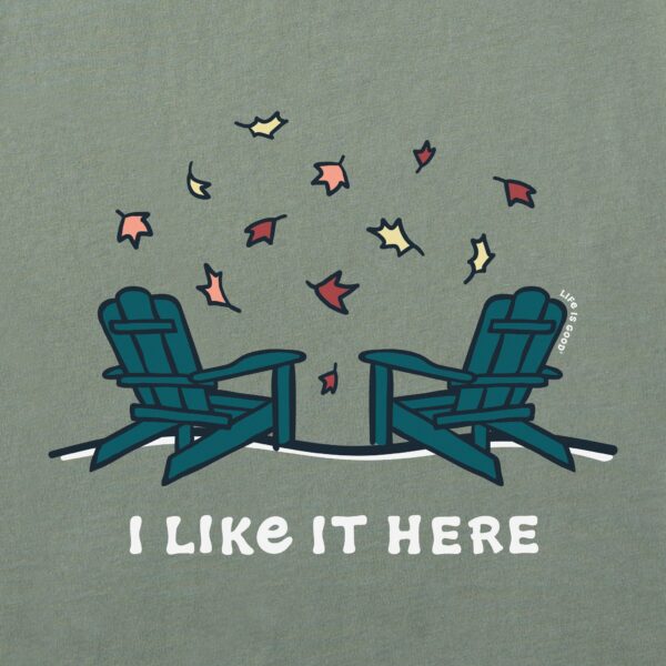 Women's Adirondacks I Like it Here Fall Long Sleeve Crusher Vee - Image 4