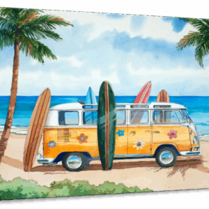 Surf Flower Power Wall Art