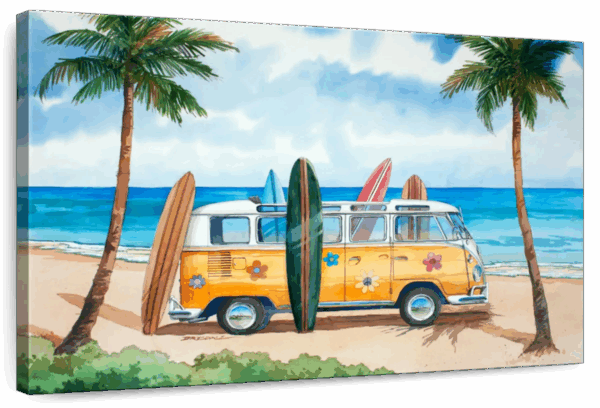 Surf Flower Power Wall Art