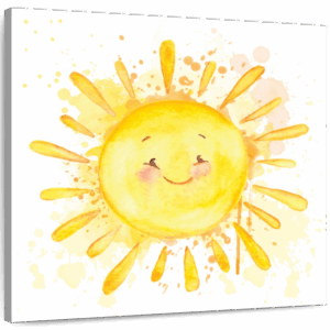 Watercolor Sun Wall Art