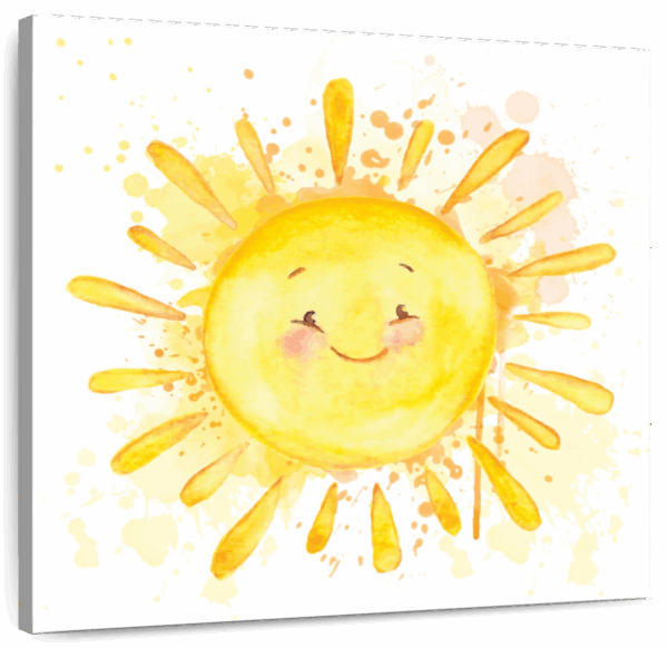 Watercolor Sun Wall Art