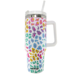 Pastel Leopard 40 Oz Tumbler Cup